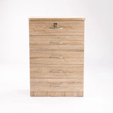 TITAN 5 DRAWER CHEST - OAK