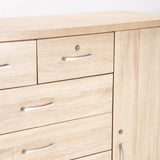TITAN 7 DRAWER 1 DOOR CHEST - OAK