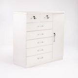 TITAN 7 DRAWER 1 DOOR CHEST - WHITE