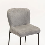 TORI FABRIC DINING CHAIR - LIGHT GREY