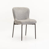 TORI FABRIC DINING CHAIR - LIGHT GREY