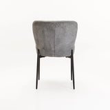 TORI FABRIC DINING CHAIR - LIGHT GREY