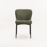 TORI FABRIC DINING CHAIR - GREEN