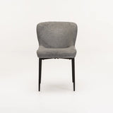 TORI FABRIC DINING CHAIR - LIGHT GREY