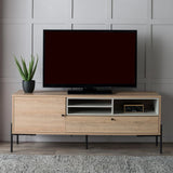 TRENTO 2 DOOR TV/PLASMA UNIT - OAK/LIGHT GREY