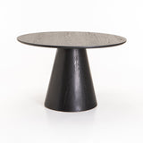 TREVI 120cm ROUND DINING TABLE - BLACK