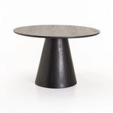 TREVI 120cm ROUND DINING TABLE - BLACK