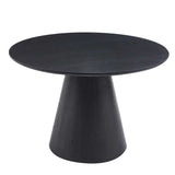 TREVI 120cm ROUND DINING TABLE - BLACK