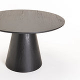 TREVI 120cm ROUND DINING TABLE - BLACK