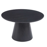 TREVI 80cm ROUND COFFEE TABLE - BLACK