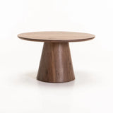 TREVI 80cm ROUND COFFEE TABLE - WALNUT