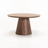 TREVI 80cm ROUND COFFEE TABLE - WALNUT