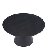 TREVI 80cm ROUND COFFEE TABLE - BLACK