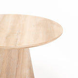 TREVI 80cm ROUND COFFEE TABLE - OAK