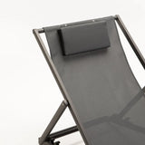 TULUM OUTDOOR SUN CHAIR - DARK GREY