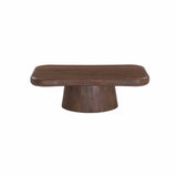VANI 120x65cm SOLID WOOD COFFEE TABLE - DARK BROWN