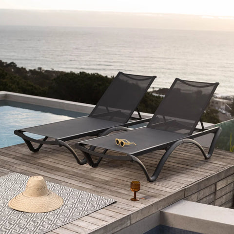 VENICE SUN LOUNGER - DARK GREY