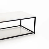 VIOLET 120x60cm COFFEE TABLE - WHITE MARBLE