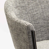 VIOLET TEXTURED FABRIC DINING CHAIR - GREY