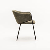 VIOLET TEXTURED FABRIC DINING CHAIR - GREEN