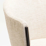 VIOLET TEXTURED FABRIC DINING CHAIR - CREAM