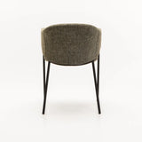 VIOLET TEXTURED FABRIC DINING CHAIR - GREEN