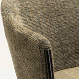 VIOLET TEXTURED FABRIC DINING CHAIR - GREEN