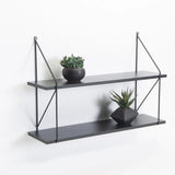 WALL SHELF - BLACK 2 SHELF