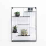 WALL SHELF - BLACK MULTI LEVEL