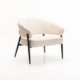 WILLOW TEXTURED FABRIC CHAIR - CREAM