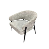 WILLOW TEXTURED FABRIC CHAIR - GREY