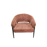 WILLOW TEXTURED FABRIC CHAIR - RUST