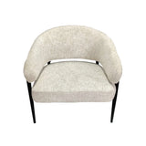 WILLOW TEXTURED FABRIC CHAIR - CREAM