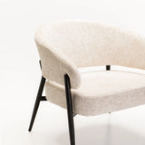 WILLOW TEXTURED FABRIC CHAIR - CREAM