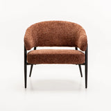 WILLOW TEXTURED FABRIC CHAIR - RUST