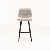 YARA FABRIC KITCHEN STOOL - GREY