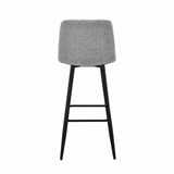 YARA FABRIC KITCHEN STOOL - GREY