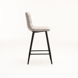 YARA FABRIC KITCHEN STOOL - GREY