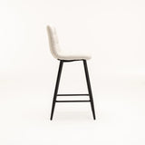 YARA FABRIC KITCHEN STOOL - CREAM