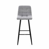 YARA FABRIC KITCHEN STOOL - GREY