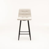 YARA FABRIC KITCHEN STOOL - CREAM