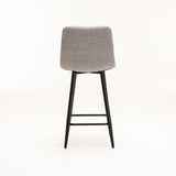 YARA FABRIC KITCHEN STOOL - GREY