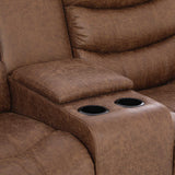 YAZ LUXURY FABRIC 2RR WITH CONSOLE - BROWN