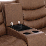 YAZ LUXURY FABRIC 2RR WITH CONSOLE - BROWN