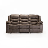 YAZ LUXURY FABRIC 3 SEATER RECLINER- GREY