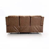 YAZ LUXURY FABRIC 3 SEATER RECLINER - BROWN