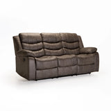 YAZ LUXURY FABRIC 3 SEATER RECLINER- GREY