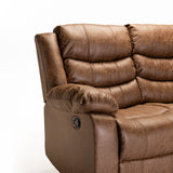 YAZ LUXURY FABRIC 3 SEATER RECLINER - BROWN