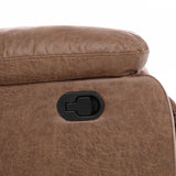 YAZ LUXURY FABRIC 3 SEATER RECLINER - BROWN