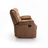 YAZ LUXURY FABRIC 3 SEATER RECLINER - BROWN